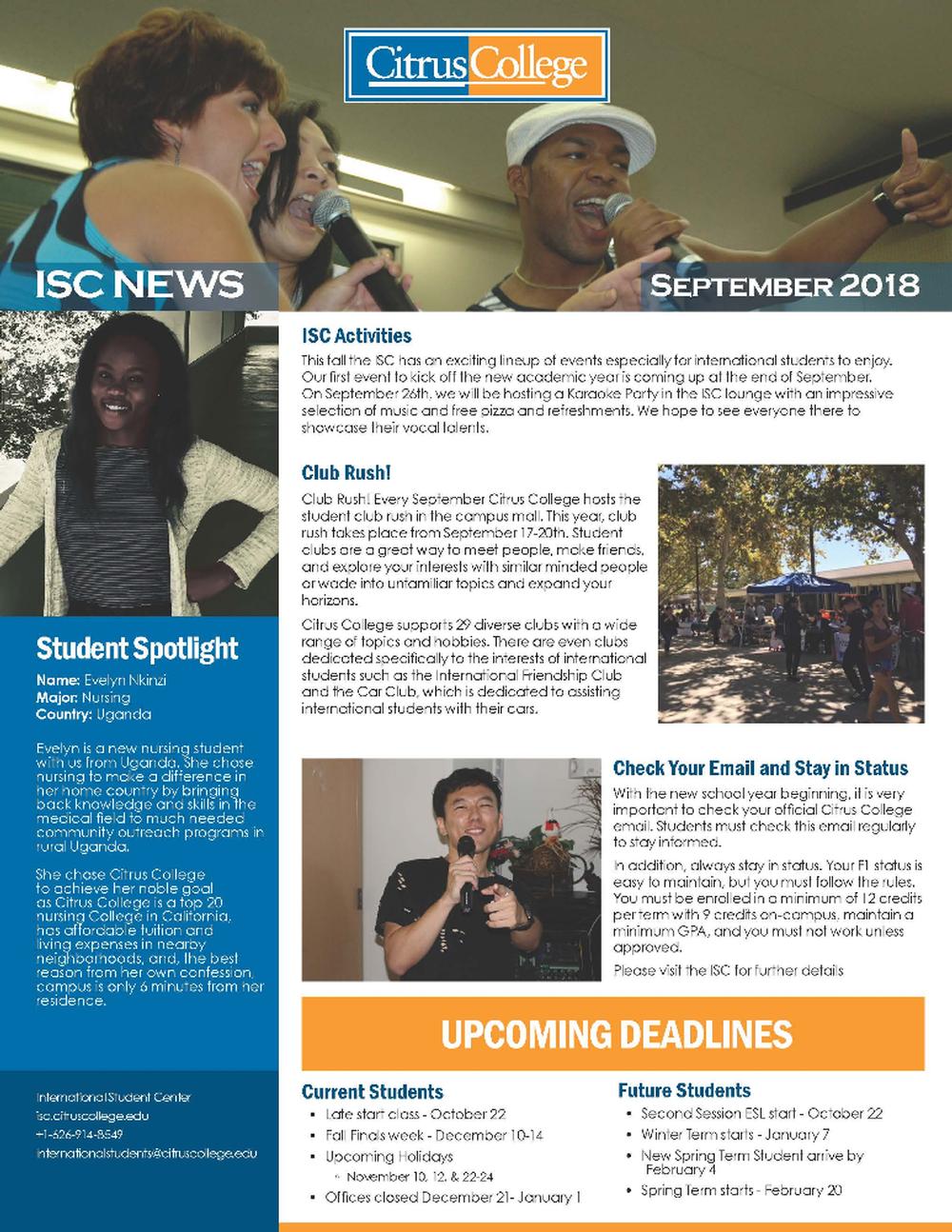 ISC News - Sept 2018